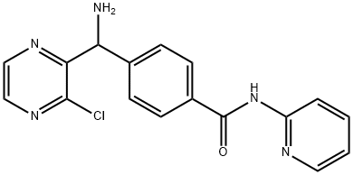 Benzamide, 4-[amino(3-chloro-2-pyrazinyl)methyl]-N-2-pyridinyl-,2133835-48-8,结构式