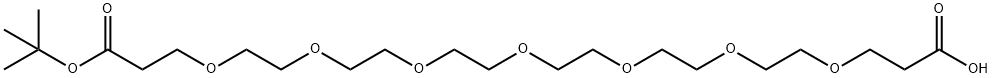 4,7,10,13,16,19,22-Heptaoxapentacosanedioic acid, 1-(1,1-dimethylethyl) ester Structure