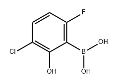 (3-氯-6-氟-2-羟基苯基)硼酸,2134622-97-0,结构式