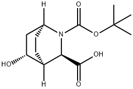 2-Azabicyclo[2.2.2]octane-2,3-dicarboxylic acid, 5-hydroxy-, 2-(1,1-dimethylethy… Structure