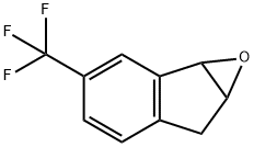 6H-Indeno[1,2-b]oxirene, 1a,6a-dihydro-3-(trifluoromethyl)- 化学構造式