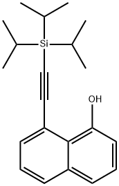 1-Naphthalenol, 8-[2-[tris(1-methylethyl)silyl]ethynyl]- Struktur