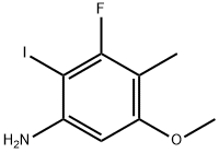 Benzenamine, 3-fluoro-2-iodo-5-methoxy-4-methyl- Struktur