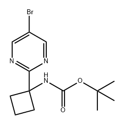 Carbamic acid, N-[1-(5-bromo-2-pyrimidinyl)cyclobutyl]-, 1,1-dimethylethyl ester|1-(5-溴-2-嘧啶基)-N-BOC-环丁胺