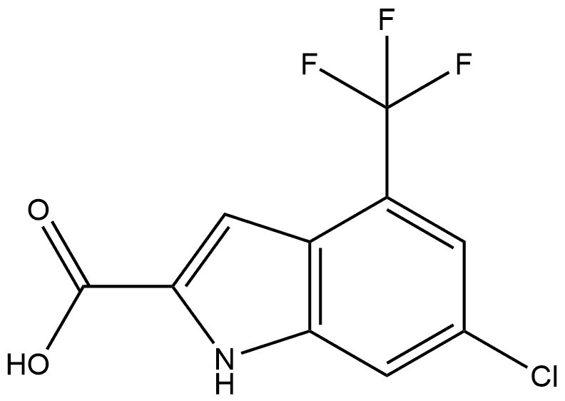 6-Chloro-4-(trifluoromethyl)indole-2-carboxylic Acid Structure