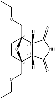 4,7-Epoxy-1H-isoindole-1,3(2H)-dione, 4,7-bis(ethoxymethyl)hexahydro-, (3aR,4R,7S,7aS)-rel- Structure