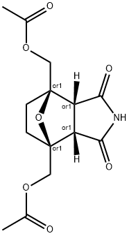 4,7-Epoxy-1H-isoindole-1,3(2H)-dione, 4,7-bis[(acetyloxy)methyl]hexahydro-, (3aR,4R,7S,7aS)-rel- Structure