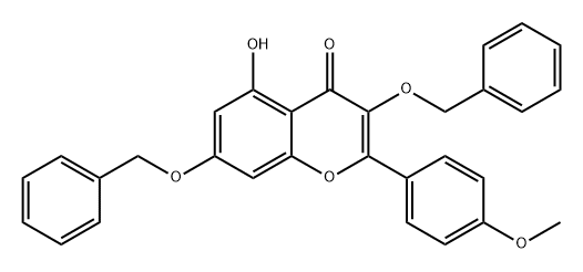 4H-1-Benzopyran-4-one, 5-hydroxy-2-(4-methoxyphenyl)-3,7-bis(phenylmethoxy)- Structure
