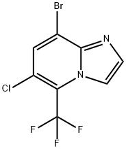 Imidazo[1,2-a]pyridine, 8-bromo-6-chloro-5-(trifluoromethyl)- Structure