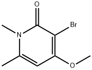 3-Bromo-4-methoxy-1,6-dimethyl-2(1H)-pyridinone Struktur