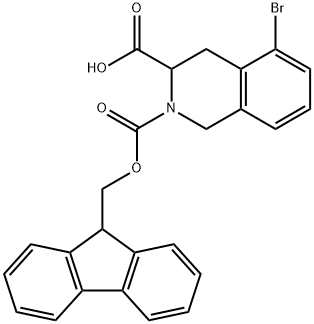 2,3(1H)-Isoquinolinedicarboxylic acid, 5-bromo-3,4-dihydro-, 2-(9H-fluoren-9-ylmethyl) ester Structure