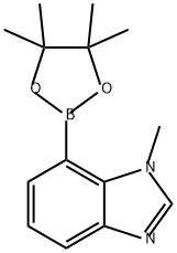 1-甲基-7-(4,4,5,5-四甲基-1,3,2-二氧硼杂环戊烷-2-基)-1H-苯并[D]咪唑,2137501-50-7,结构式