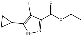 5-环丙基-4-碘-1H-吡唑-3-羧酸乙酯,2137509-41-0,结构式