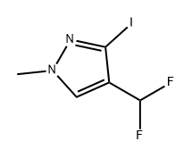 1H-Pyrazole, 4-(difluoromethyl)-3-iodo-1-methyl- Struktur