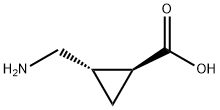 (1S,2S)-2-(Aminomethyl)cyclopropanecarboxylic acid Structure