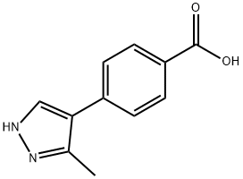 4-(3-甲基-1H-吡唑-4-基)-苯甲酸, 2137611-32-4, 结构式