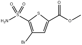 2-Thiophenecarboxylic acid, 5-(aminosulfonyl)-4-bromo-, methyl ester Struktur