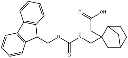 2-{2-[({[(9H-fluoren-9-yl)methoxy]carbonyl}amino)
methyl]bicyclo[2.2.1]heptan-2-yl}acetic acid 结构式