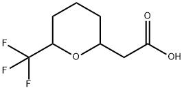 2-[6-(trifluoromethyl)oxan-2-yl]acetic acid,2137646-12-7,结构式