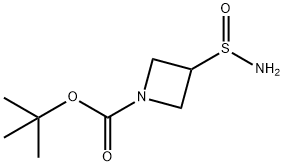 3-(氨基亚磺酰基)氮杂环丁烷-1-羧酸叔丁酯 结构式