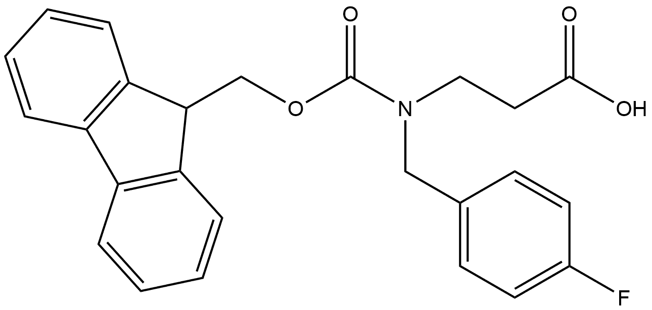3-{[(9H-fluoren-9-ylmethoxy)carbonyl][(4-fluorophenyl)methyl]amino}propanoic acid Structure