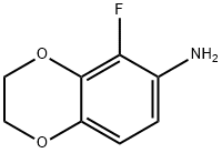 1,4-Benzodioxin-6-amine, 5-fluoro-2,3-dihydro- Structure