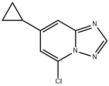 5-氯-7-环丙基-[1,2,4]三唑并[1,5-A]吡啶 结构式