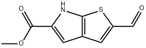 2-甲酰基-6H-噻吩并[2,3-B]吡咯-5-羧酸甲酯 结构式