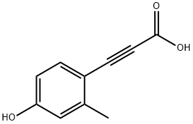 3-(4-Hydroxy-2-methylphenyl)-2-propynoic acid 化学構造式