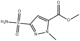 Methyl 3-(aminosulfonyl)-1-methyl-1H-pyrazole-5-carboxylate Struktur