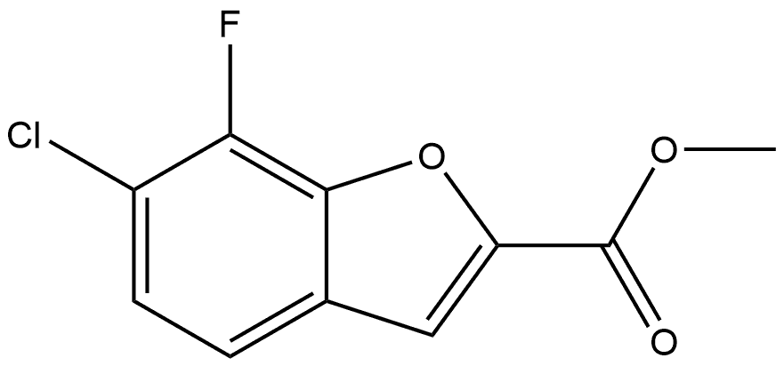 Methyl 6-chloro-7-fluoro-2-benzofurancarboxylate 结构式