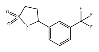 ISOTHIAZOLIDINE, 3-[3-(TRIFLUOROMETHYL)PHENYL]-, 1,1-DIOXIDE, 2137874-08-7, 结构式
