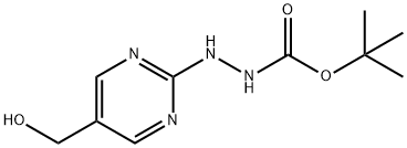 1,1-Dimethylethyl 2-[5-(hydroxymethyl)-2-pyrimidinyl]hydrazinecarboxylate Struktur