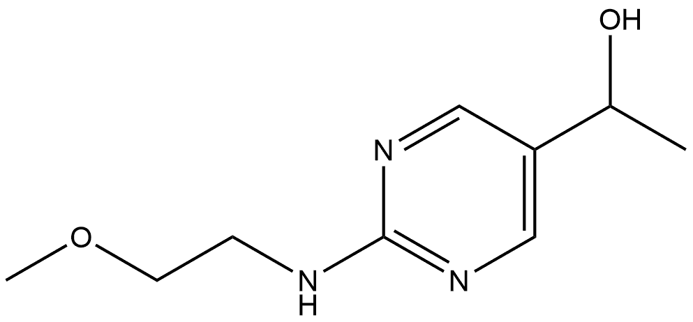 1-(2-((2-甲氧基乙基)氨基)嘧啶-5-基)乙-1-醇, 2137923-36-3, 结构式