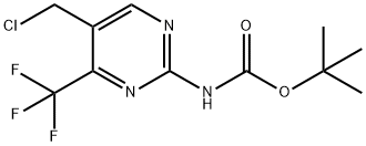 1,1-Dimethylethyl N-[5-(chloromethyl)-4-(trifluoromethyl)-2-pyrimidinyl]carbamate Struktur
