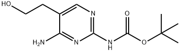 1,1-Dimethylethyl N-[4-amino-5-(2-hydroxyethyl)-2-pyrimidinyl]carbamate Struktur