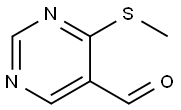 5-Pyrimidinecarboxaldehyde, 4-(methylthio)- 化学構造式