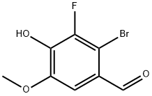 2-溴-3-氟-4-羟基-5-甲氧基苯甲醛, 2137924-37-7, 结构式