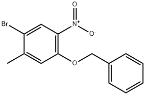 1-(苄氧基)-4-溴-5-甲基-2-硝基苯 结构式