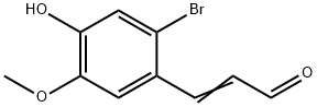 3-(2-溴-4-羟基-5-甲氧基苯基)丙烯醛, 2137924-84-4, 结构式