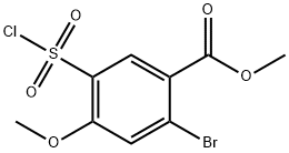 Methyl 2-bromo-5-(chlorosulfonyl)-4-methoxybenzoate Struktur