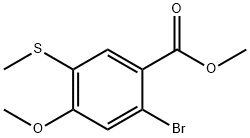 2-溴-4-甲氧基-5-(甲硫基)苯甲酸甲酯, 2137924-86-6, 结构式