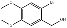 (2-溴-4-甲氧基-5-(甲硫基)苯基)甲醇,2137924-87-7,结构式