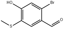 2-溴-4-羟基-5-(甲硫基)苯甲醛 结构式