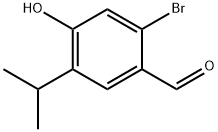 2-Bromo-4-hydroxy-5-(1-methylethyl)benzaldehyde Struktur