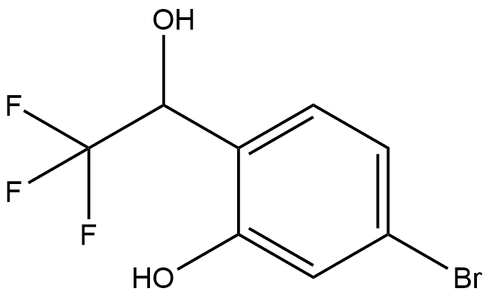 5-溴-2-(2,2,2-三氟-1-羟乙基)苯酚, 2137924-98-0, 结构式