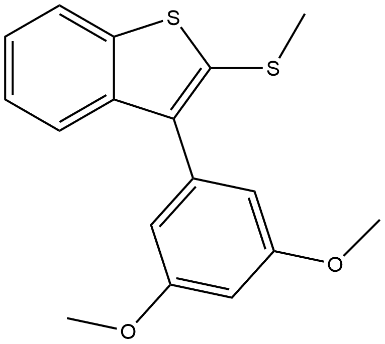 3-(3,5-Dimethoxyphenyl)-2-(methylthio)benzo[b]thiophene 结构式