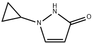 3H-Pyrazol-3-one, 1-cyclopropyl-1,2-dihydro- Structure