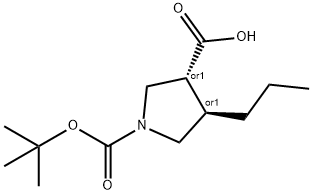 rac-(3R,4R)-1-[(tert-butoxy) 化学構造式