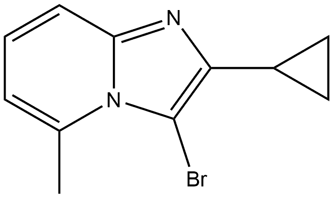 3-bromo-2-cyclopropyl-5-methylimidazo[1,2-a]pyridine Struktur